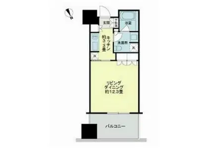 麻布台ヒルズレジデンスB(1K/29階)の間取り写真