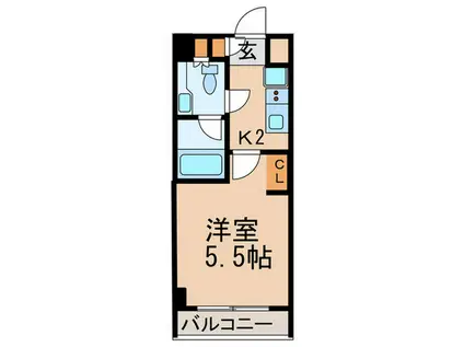 LINX LEGAMI(1K/2階)の間取り写真