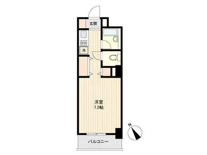 HF南砂町レジデンス(1K/6階)の間取り写真