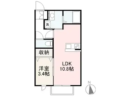 MY FELICE(1LDK/2階)の間取り写真