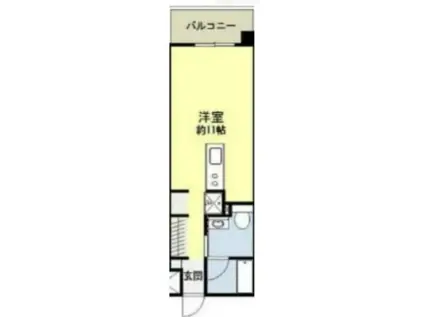 ALIVIO北巽(1K/6階)の間取り写真