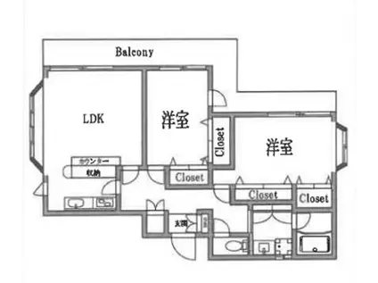 O Z PIARE(2LDK/2階)の間取り写真