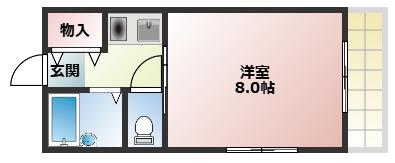 エトール6(1K/3階)の間取り写真
