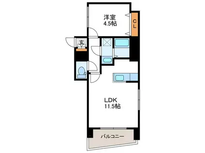 FEEL フィール(1LDK/2階)の間取り写真