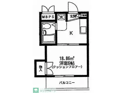 サン・ジョルジュ(1K/2階)の間取り写真