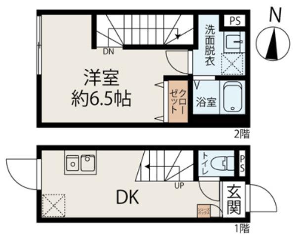 パレステイル大島(1DK/1階)の間取り写真