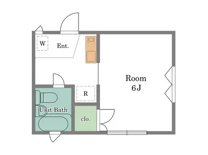 ベルシャンブル(1K/1階)の間取り写真