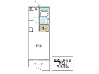 アネックス石川(1K/2階)の間取り写真