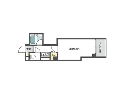 ビラ菱屋西(1K/3階)の間取り写真