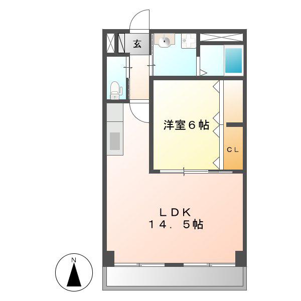 VG.TREE東棟(1LDK/5階)の間取り写真