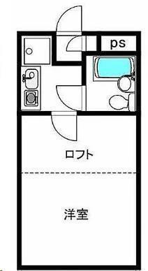 ソワール上柴A(1K/2階)の間取り写真