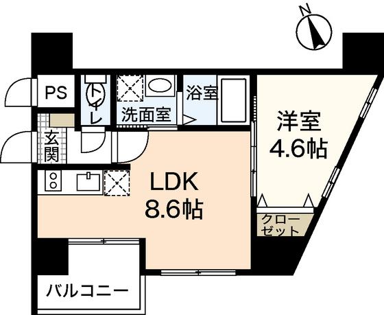 KATAYAMABLD24(1LDK/12階)の間取り写真