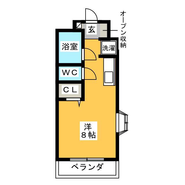 関口マンション(ワンルーム/3階)の間取り写真