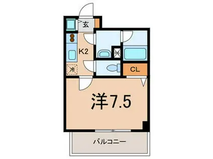 HOUSE PLUS ONE(1K/4階)の間取り写真