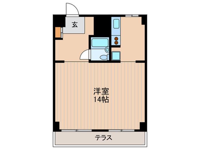 YOSHIDA B.L.D(ワンルーム/1階)の間取り写真
