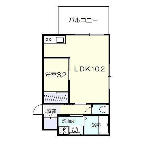 アルテマイスター谷川(1LDK/5階)の間取り写真