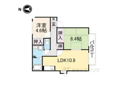 メゾンヴェールA(2LDK/1階)の間取り写真