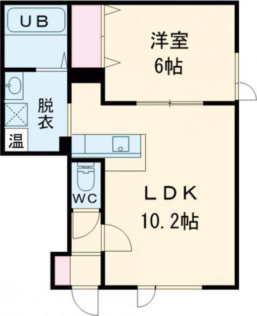ティアラII(1LDK/1階)の間取り写真