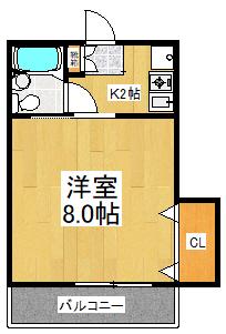 ヘイマ・イトー(1K/1階)の間取り写真