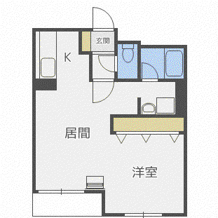 デュバール7(1LDK/2階)の間取り写真