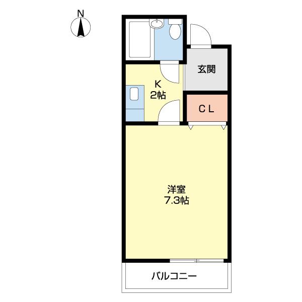 コミュニティプラザ貴志(1K/4階)の間取り写真