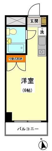 司ビルディング(ワンルーム/6階)の間取り写真