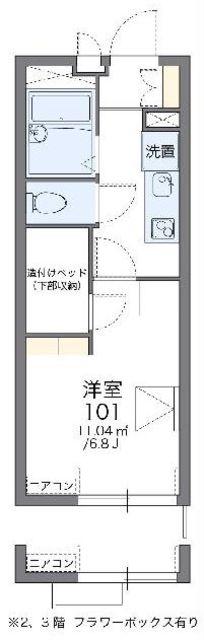 レオパレスCHACO(1K/1階)の間取り写真