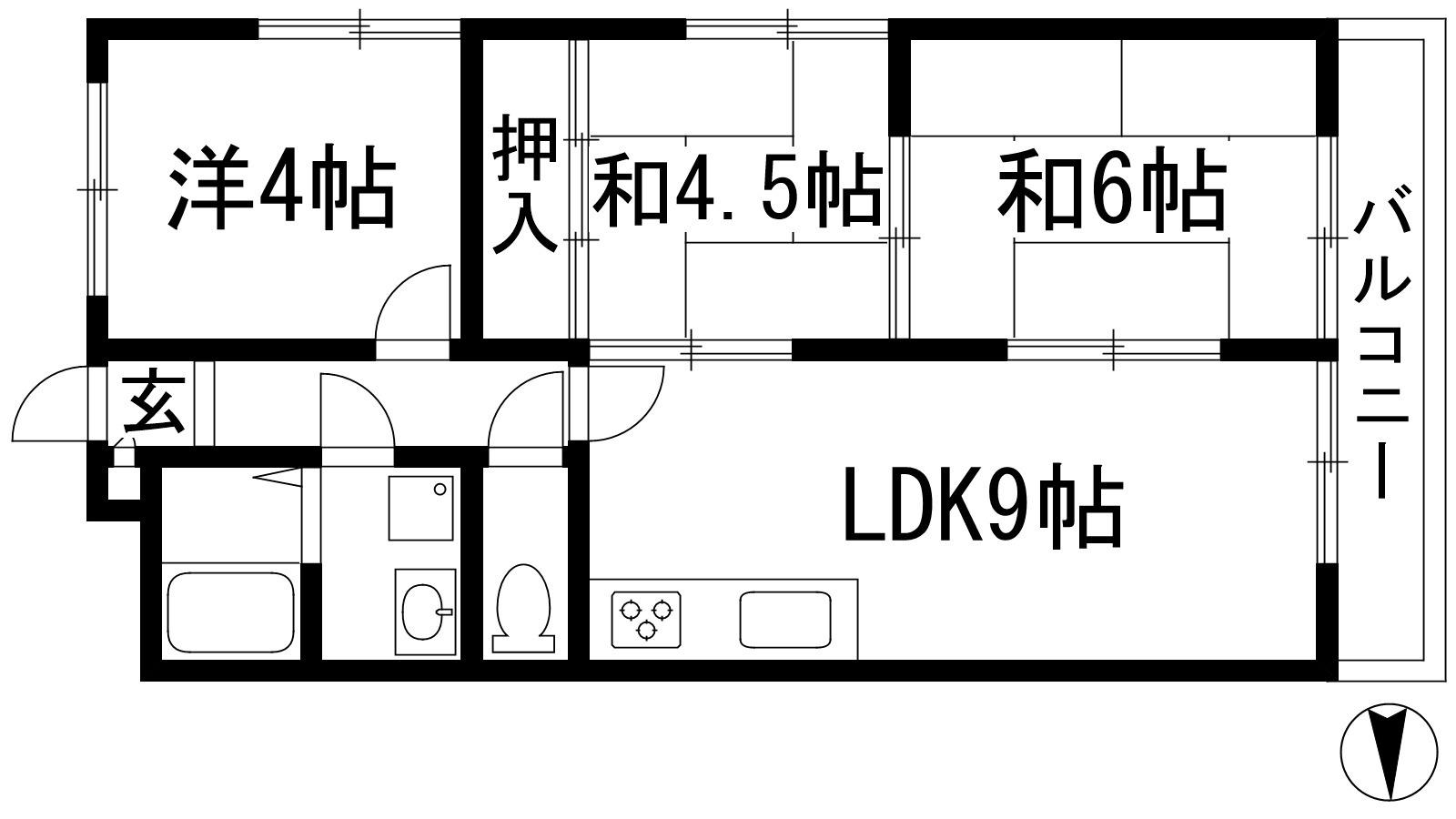 ロイヤルメゾン仁川Ⅱ(3LDK/3階)の間取り写真