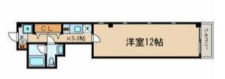 センタービレッジ千駄木(1K/3階)の間取り写真