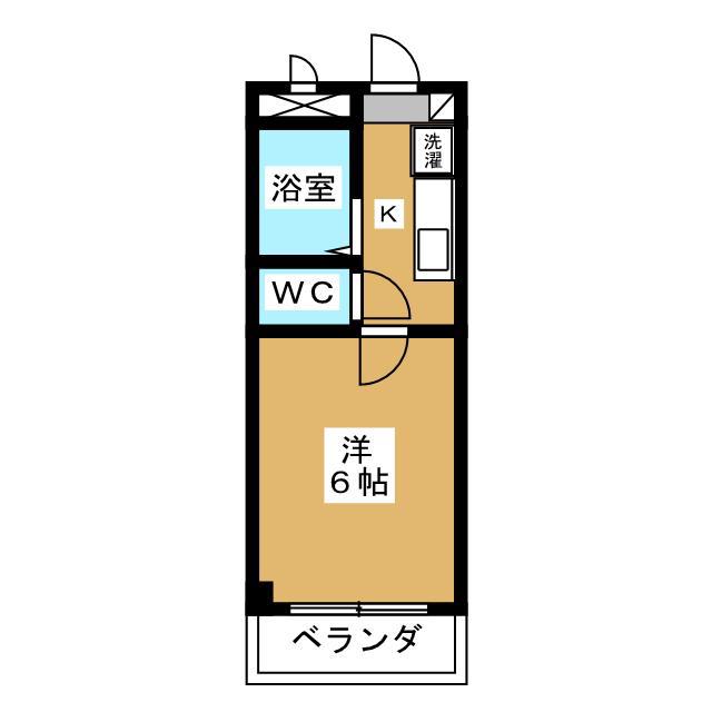 レユシール(1K/1階)の間取り写真