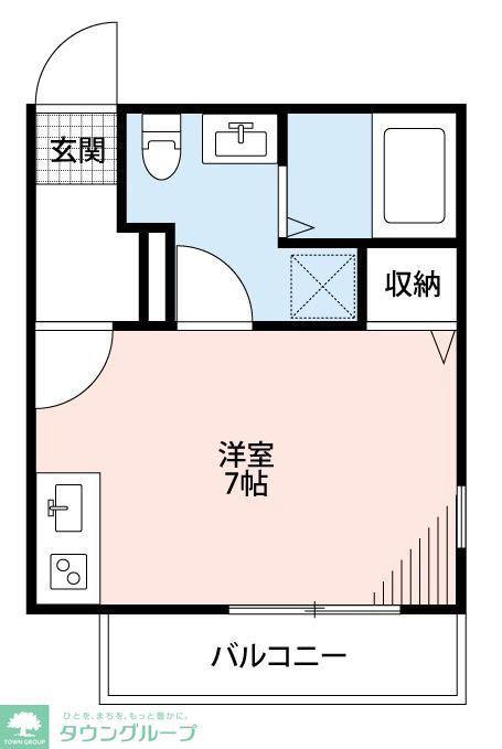 PRECIOUS EARTH逆井(1K/1階)の間取り写真