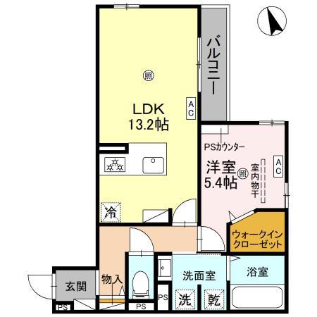 スペチアーレ赤川(1LDK/3階)の間取り写真