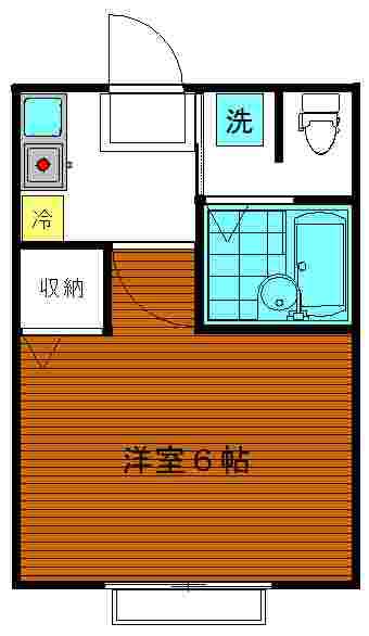 エトワール経堂(1K/1階)の間取り写真