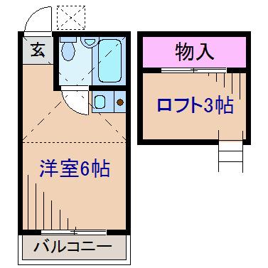 メゾン・ド・シナノ(ワンルーム/2階)の間取り写真