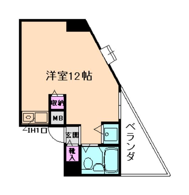 オーキッド此花(ワンルーム/4階)の間取り写真