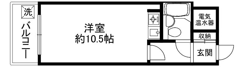 本郷ハイツ(ワンルーム/1階)の間取り写真