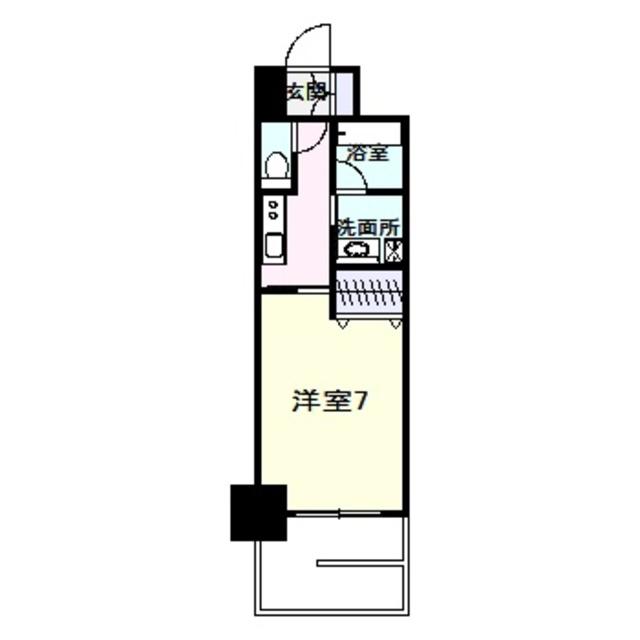 CASA・京橋(1K/9階)の間取り写真