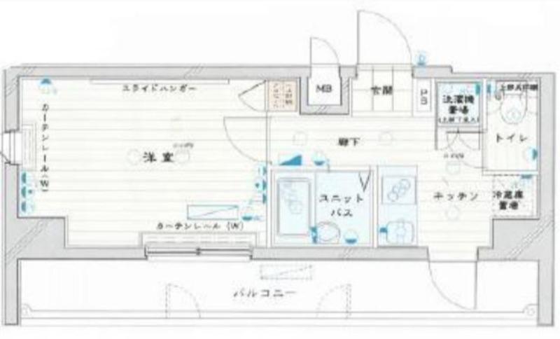 ルーブル西五反田弐番館(1K/11階)の間取り写真
