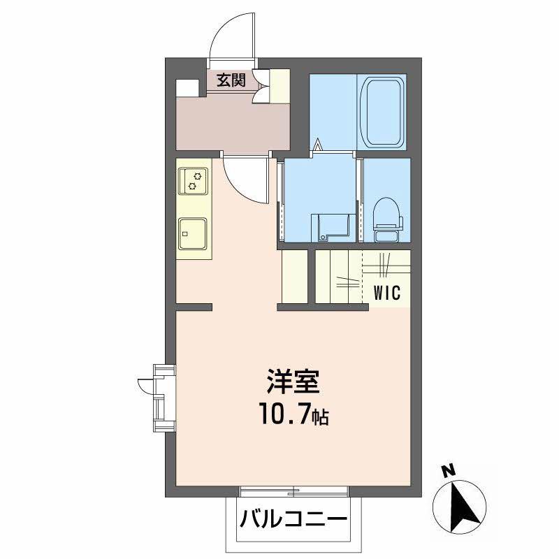 フォーブル南仙台(ワンルーム/1階)の間取り写真