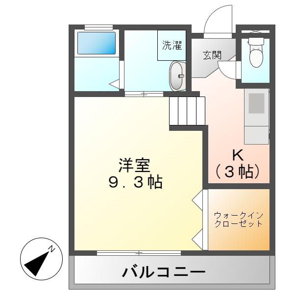 ブリッジゲートN(1K/2階)の間取り写真