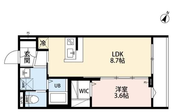SENO阿佐ヶ谷(1LDK/2階)の間取り写真