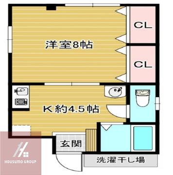 ヒロタハイツ(1K/2階)の間取り写真