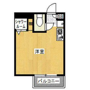 フリーディオ城垣(ワンルーム/4階)の間取り写真