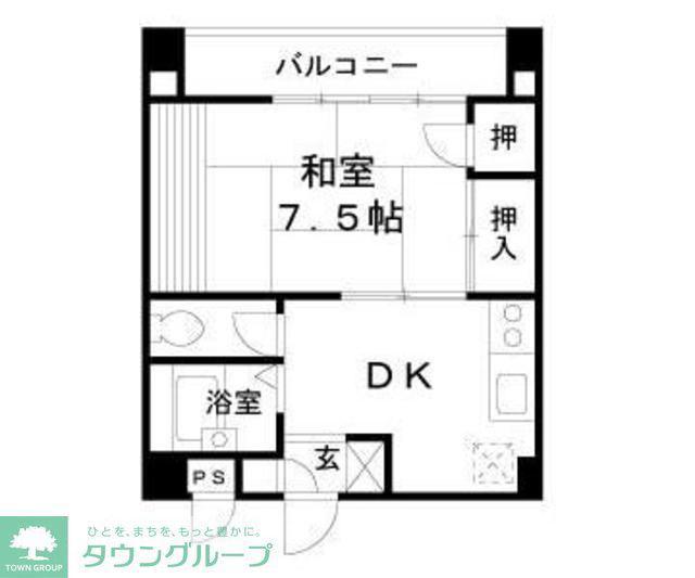 OGビル(1DK/5階)の間取り写真