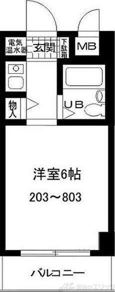 HR下新庄(ワンルーム/4階)の間取り写真