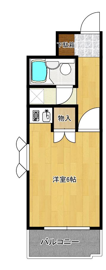 サクラファミリア(ワンルーム/3階)の間取り写真
