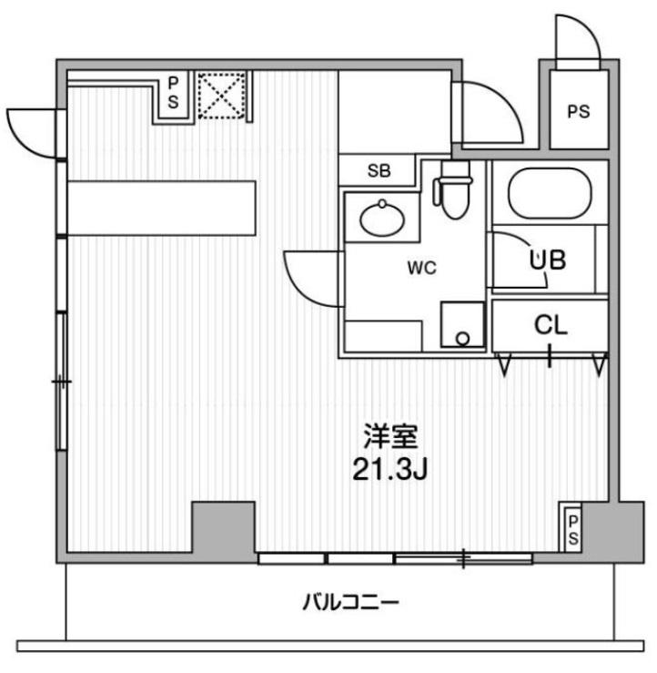 アーバンスタイル心斎橋(ワンルーム/11階)の間取り写真