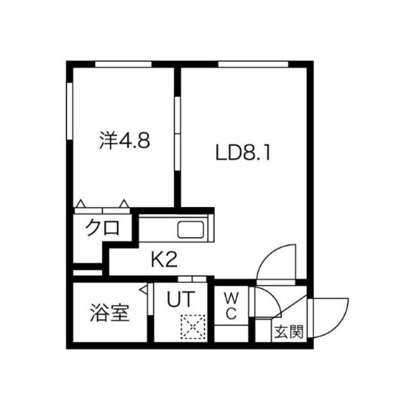 GRANDEE NS6(1LDK/4階)の間取り写真