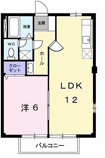 コーポ長嶺(1LDK/2階)の間取り写真