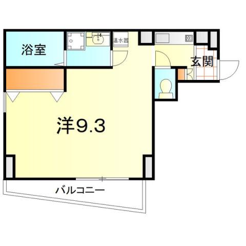 KTEXビル(ワンルーム/5階)の間取り写真